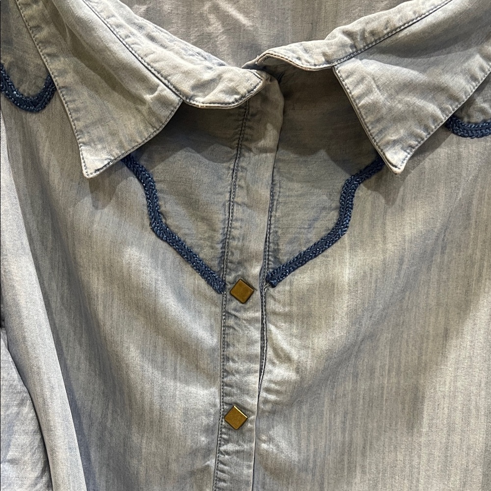 Johanna Ortiz Sky Blue Denim Blouse - Picture 3 of 10
